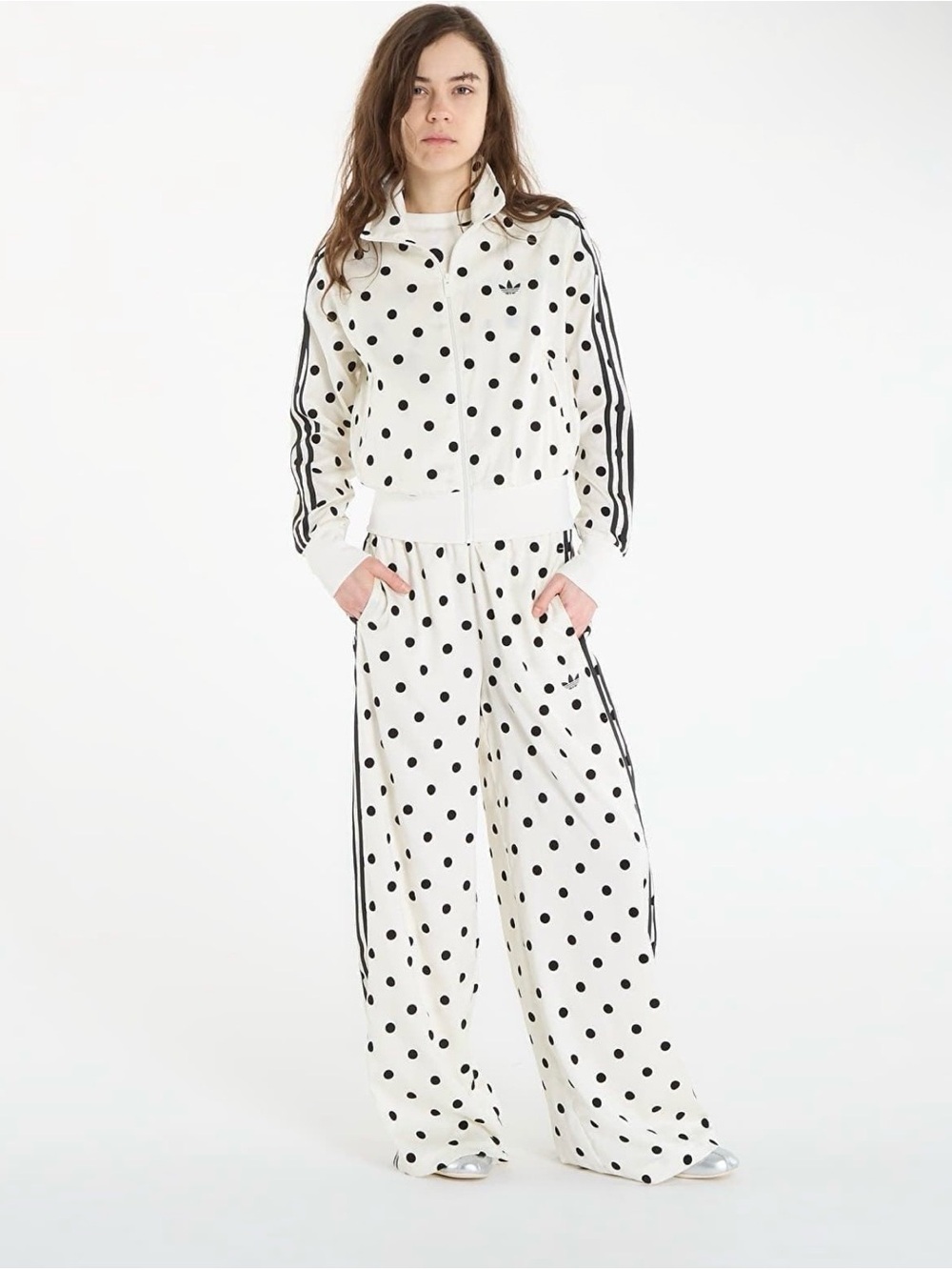 Adidas Originals Satin Polka Dot Track Jacket & Pants Set NWT